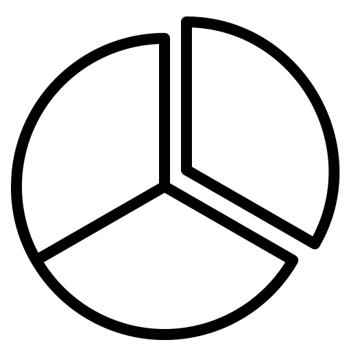 Circular chart icon representing productivity gains in logistics operations